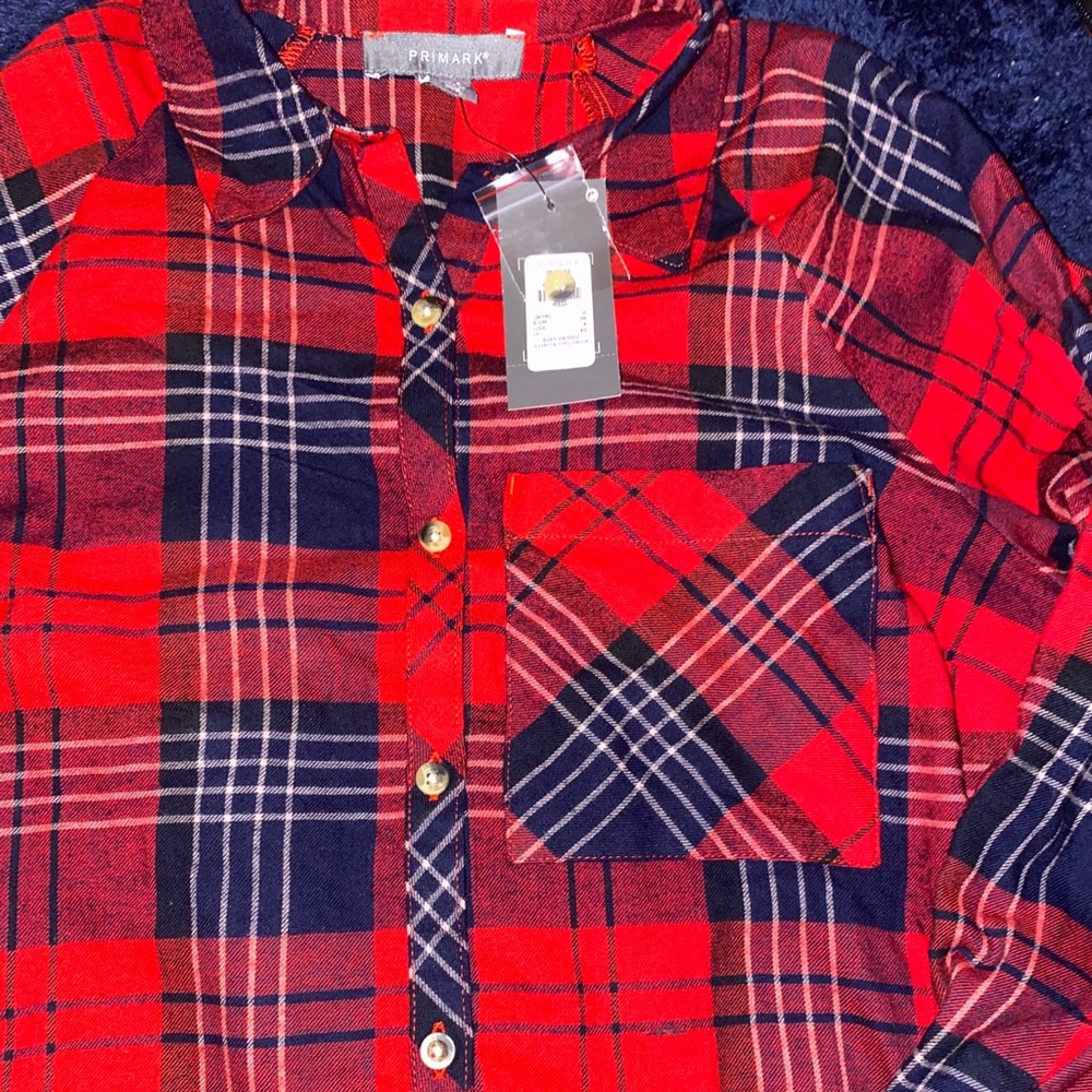 Plaid Red womens shirt